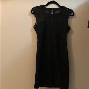 Express Black Sequin Dress